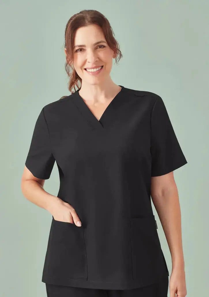 Biz Care Women's Pulse V-neck Scrub Top CU543LS Simply Scrubs Australia